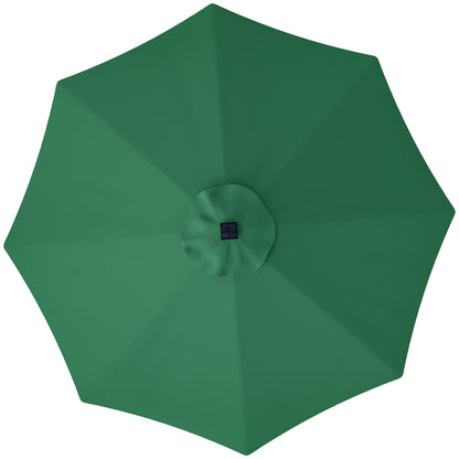 3m Umbrella Replacement Canopy Replacement Cover for Patio Umbrella with Top Vent UV 50+ Protection Polyester Outdoor Parasol Cover Green
