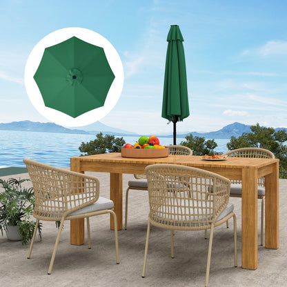 3m Umbrella Replacement Canopy Replacement Cover for Patio Umbrella with Top Vent UV 50+ Protection Polyester Outdoor Parasol Cover Green