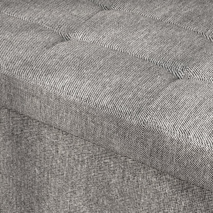 Storage Bench Ottoman, 76 x 38 x 38 cm, 84L, foldable, end of bed, footrest, with lid, for hallway, living room, tufted, light gray