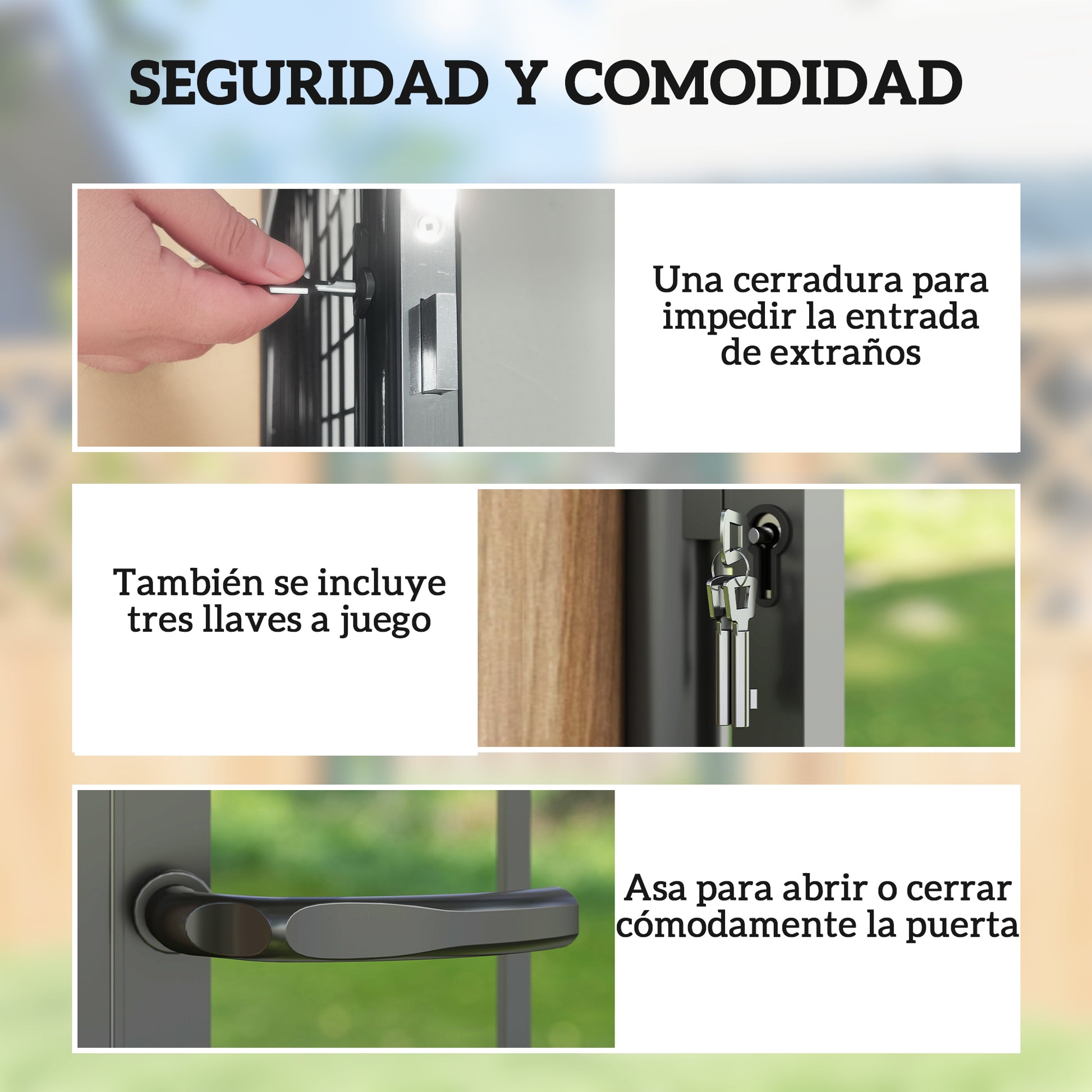 Garden Gate 147.5x89 cm Steel Bar Gate with Handle Lock and 3 Keys for Outdoor Patio Black