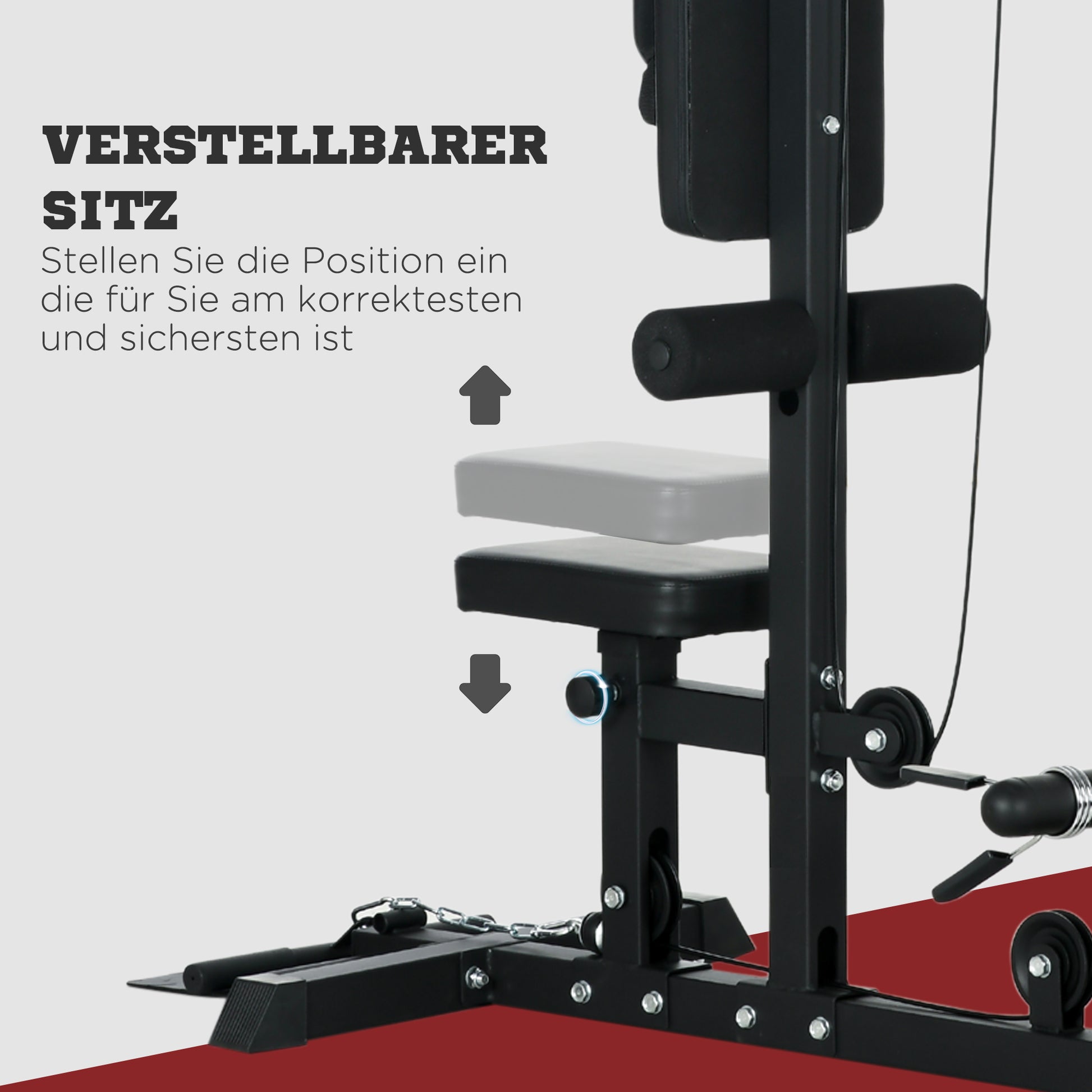 SPORTNOW Home Gym Power Tower multifunctional Lat Pulldown Station with Lat Pulldown Bar, Tricep Bar, up to 50 kg Weights Lat Pulldown Tower, Cable Pulldown Station Lat Pulldown Machine Fitness Equipment for Home Gym Strength Training
