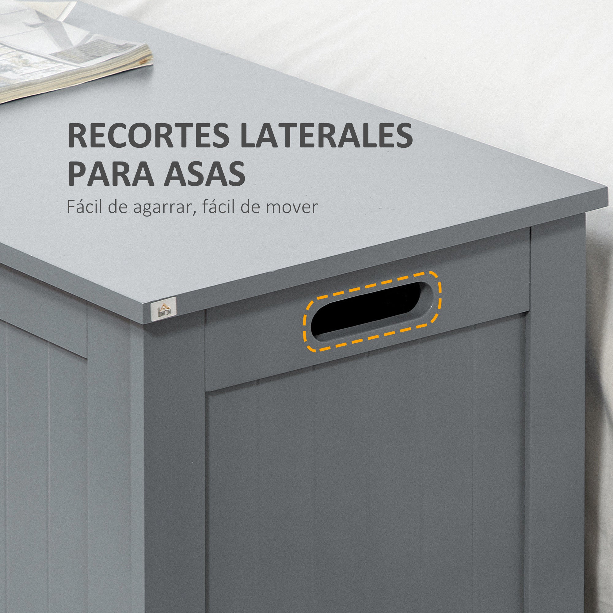 Storage Trunk for Bedroom Storage Bench with Lid Versatile Storage Trunk with Safety Hinge for Hallway Living Room 81x40x46 cm Gray