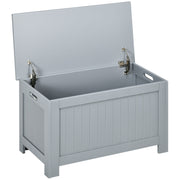 Storage Trunk for Bedroom Storage Bench with Lid Versatile Storage Trunk with Safety Hinge for Hallway Living Room 81x40x46 cm Gray