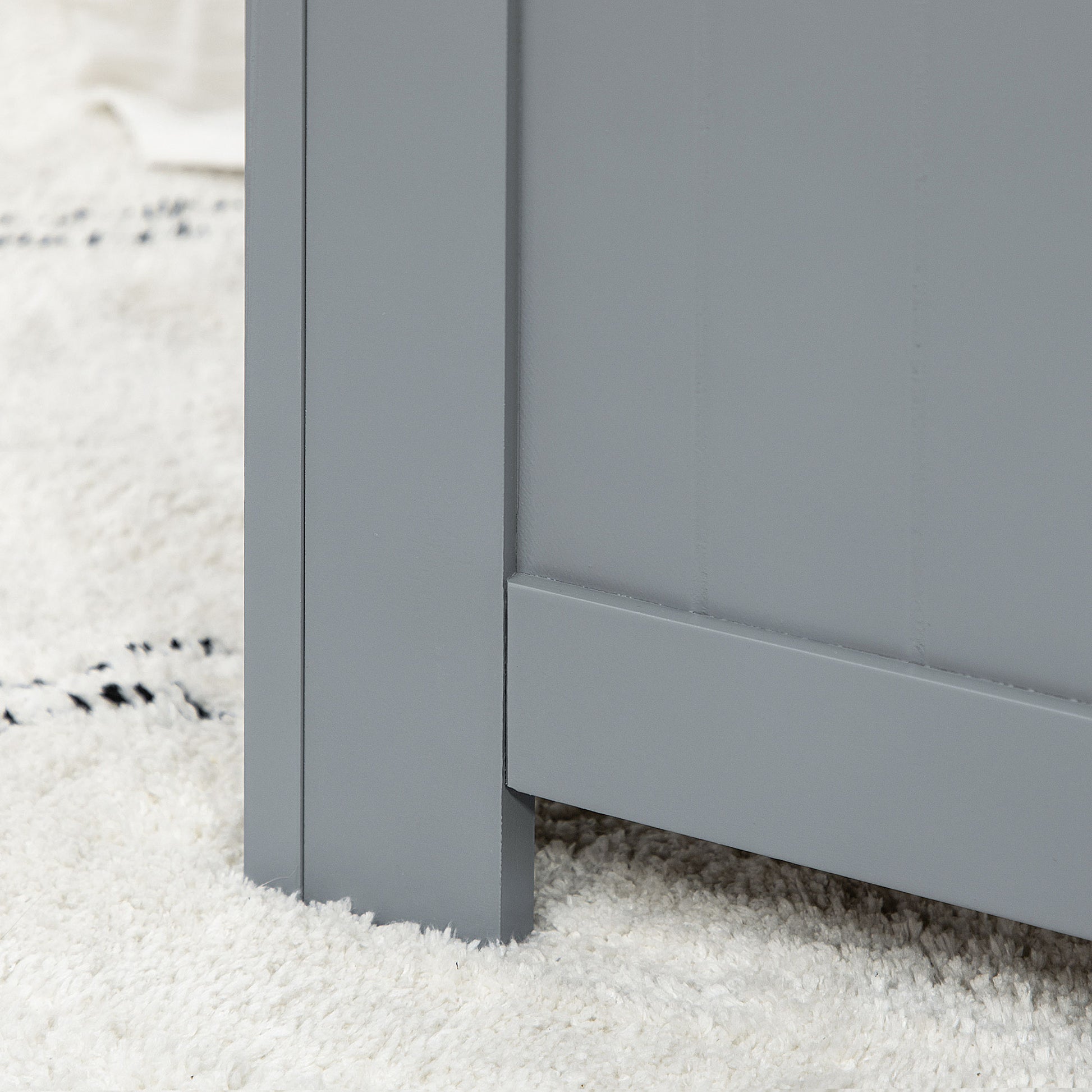 Storage Trunk for Bedroom Storage Bench with Lid Versatile Storage Trunk with Safety Hinge for Hallway Living Room 81x40x46 cm Gray