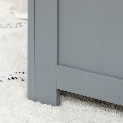 Storage Trunk for Bedroom Storage Bench with Lid Versatile Storage Trunk with Safety Hinge for Hallway Living Room 81x40x46 cm Gray