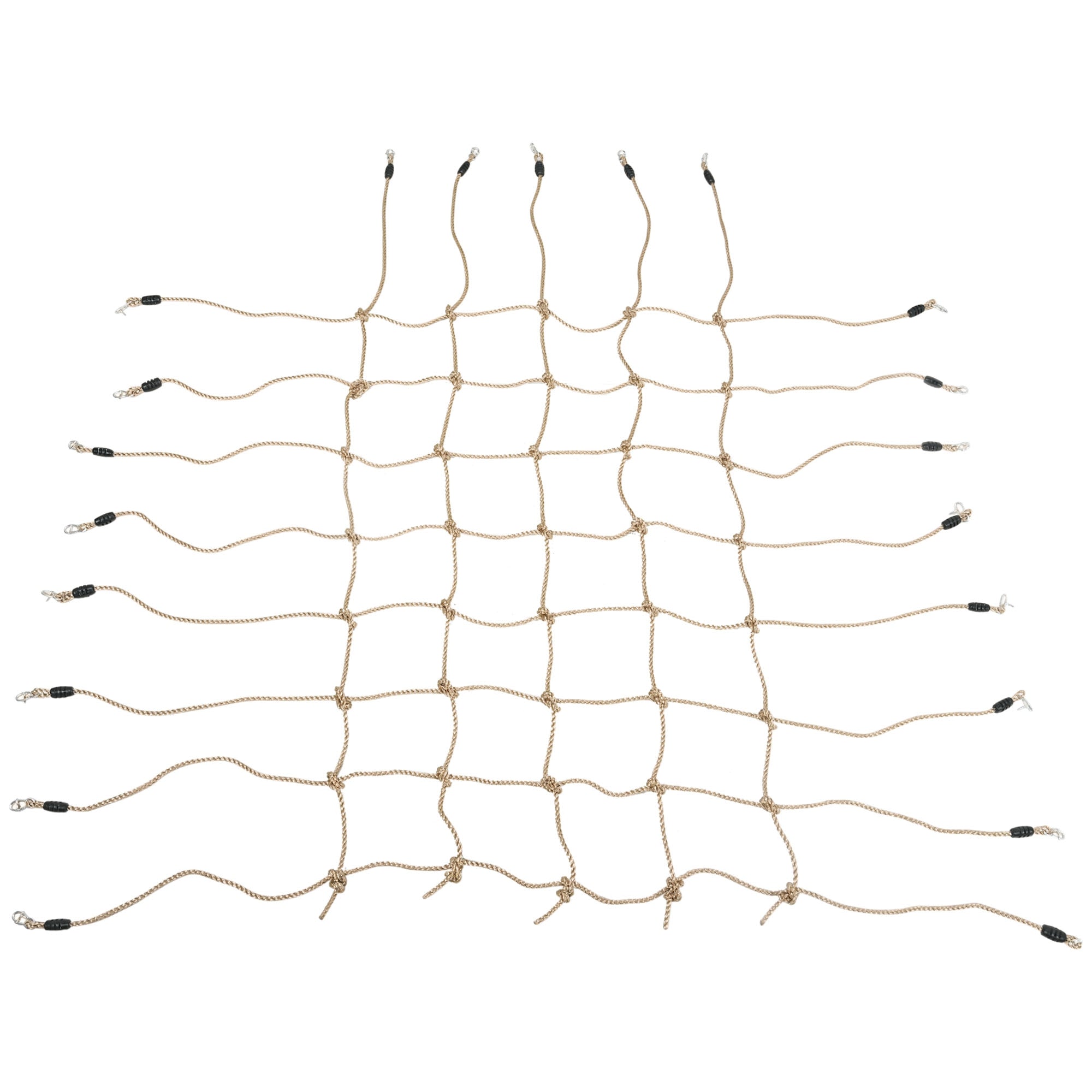 Children's Climbing Net for 3-6 year olds Outdoor Decorative PE Rope Net Protective Net for Ninja Playground Obstacle Course Dim. 1.5 x 2 m Brown