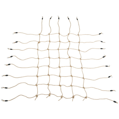 Children's Climbing Net for 3-6 year olds Outdoor Decorative PE Rope Net Protective Net for Ninja Playground Obstacle Course Dim. 1.5 x 2 m Brown