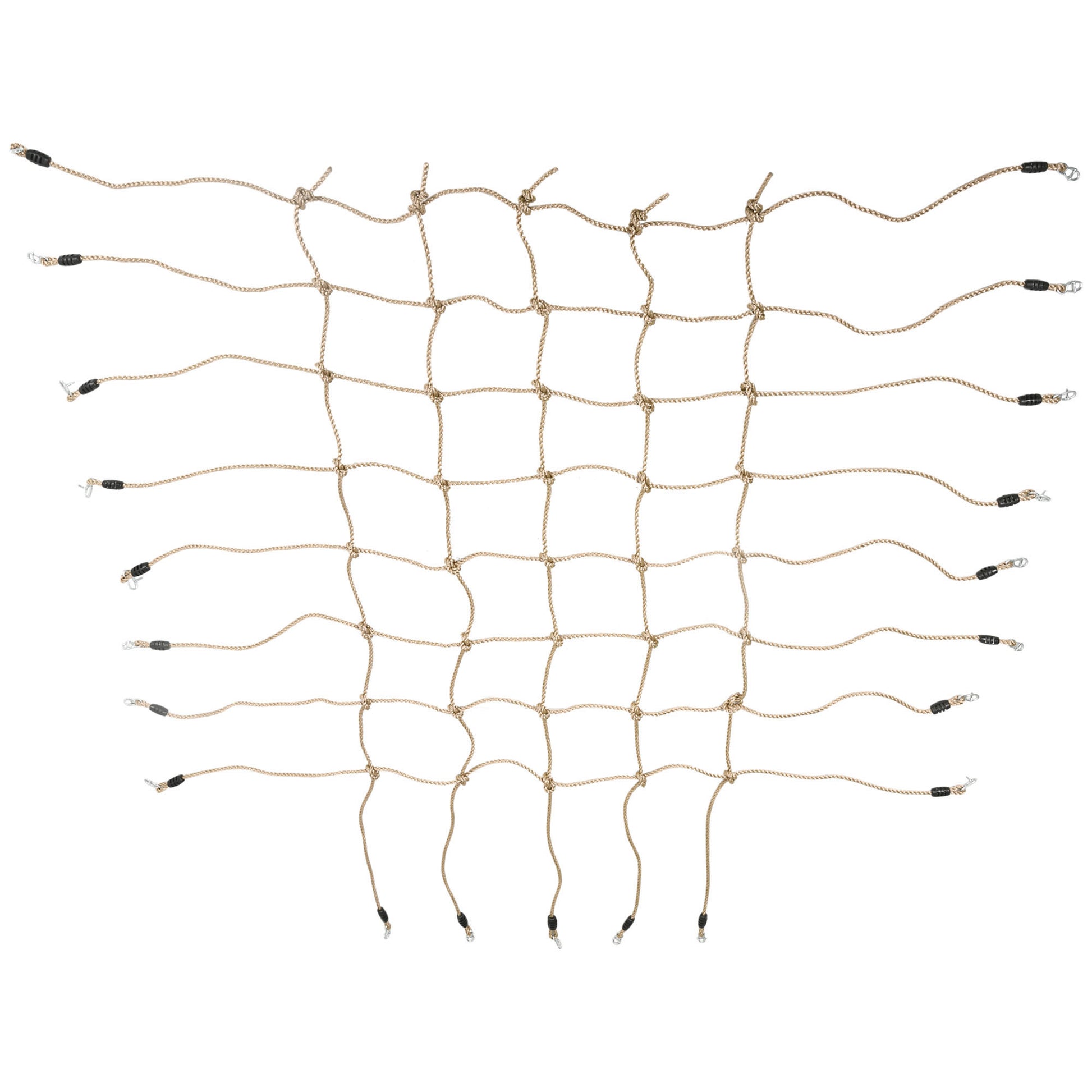 Children's Climbing Net for 3-6 year olds Outdoor Decorative PE Rope Net Protective Net for Ninja Playground Obstacle Course Dim. 1.5 x 2 m Brown