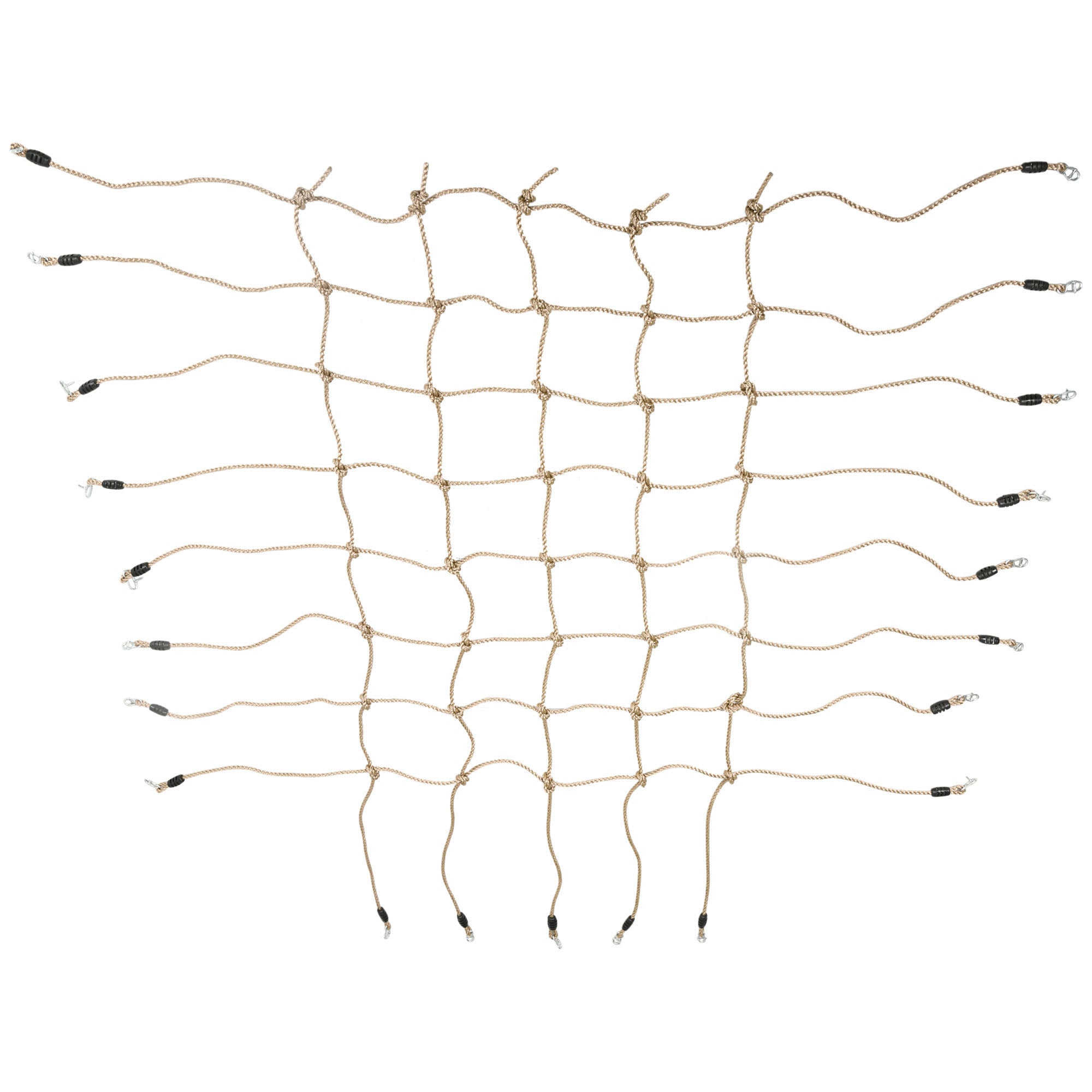 Children's Climbing Net for 3-6 year olds Outdoor Decorative PE Rope Net Protective Net for Ninja Playground Obstacle Course Dim. 1.5 x 2 m Brown