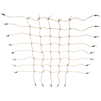 Children's Climbing Net for 3-6 year olds Outdoor Decorative PE Rope Net Protective Net for Ninja Playground Obstacle Course Dim. 1.5 x 2 m Brown
