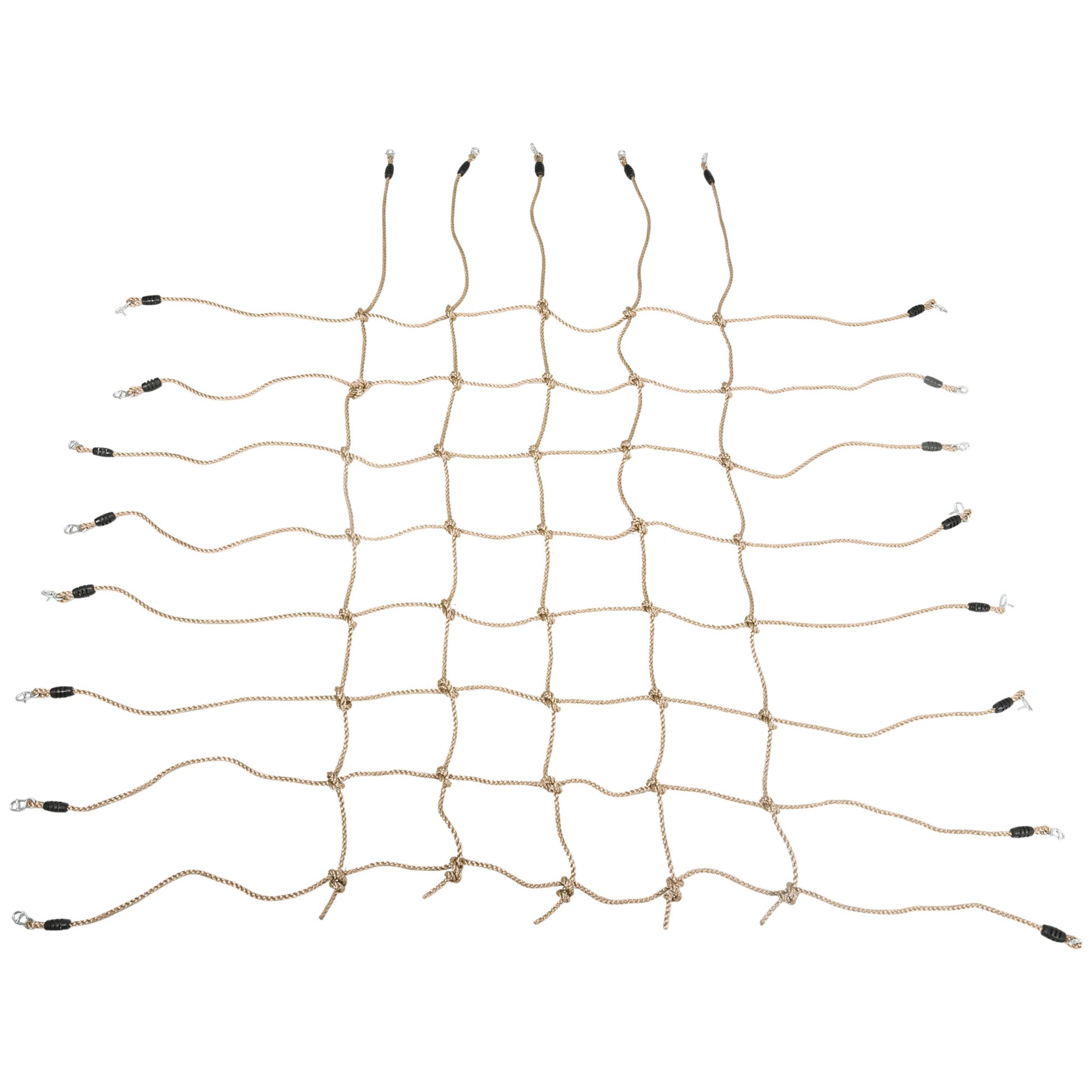 Children's Climbing Net for 3-6 year olds Outdoor Decorative PE Rope Net Protective Net for Ninja Playground Obstacle Course Dim. 1.5 x 2 m Brown