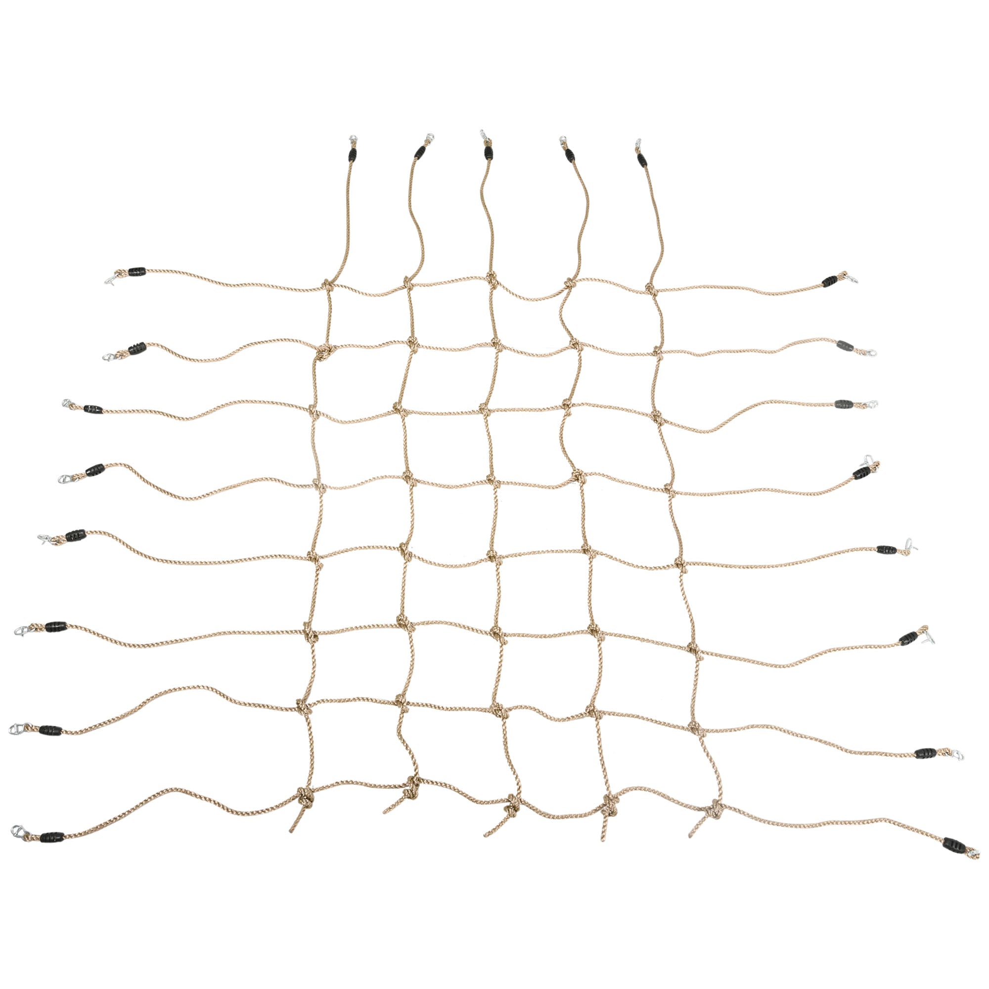 Children's Climbing Net for 3-6 year olds Outdoor Decorative PE Rope Net Protective Net for Ninja Playground Obstacle Course Dim. 1.5 x 2 m Brown