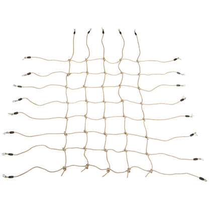 Children's Climbing Net for 3-6 year olds Outdoor Decorative PE Rope Net Protective Net for Ninja Playground Obstacle Course Dim. 1.5 x 2 m Brown
