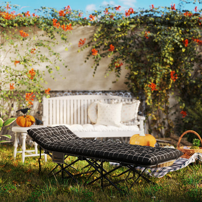 Folding Camp Bed with Mattress Carry Bag 190 x 67 x 37 cm Guest Bed up to 150 kg Camp Bed for Adults Folding Bed for Indoor, Outdoor, Garden Camping Travel Black