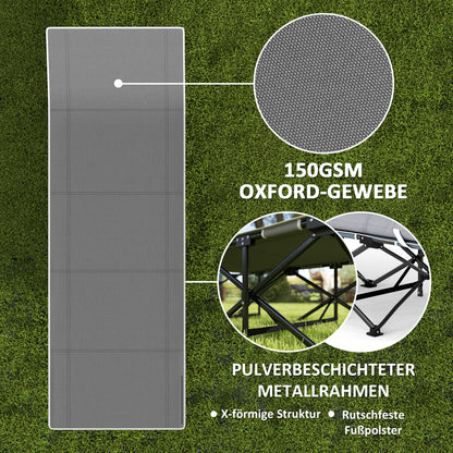 Folding Camp Bed with Mattress Carry Bag 190 x 67 x 37 cm Guest Bed up to 150 kg Camp Bed for Adults Folding Bed for Indoor, Outdoor, Garden Camping Travel Black