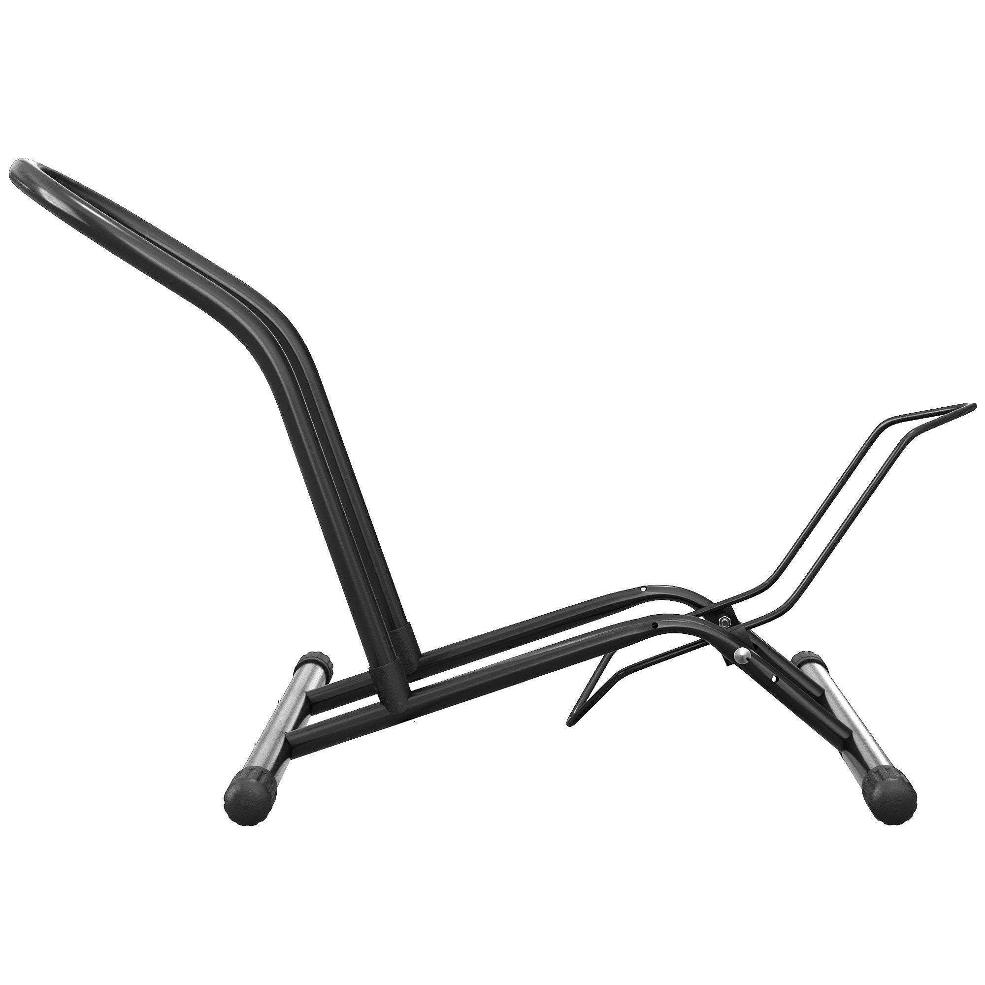 SPORTNOW Bike Parking Rack Steel Bike Stand Floor Bike Rack Portable for Indoor and Outdoor Use 59x41x38 cm Black