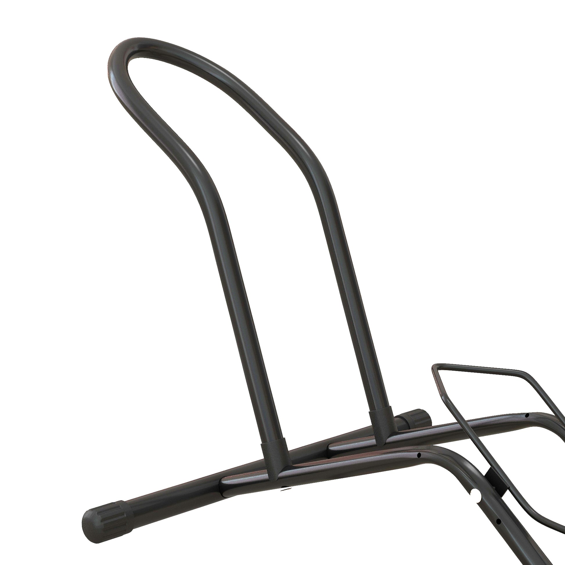 SPORTNOW Bike Parking Rack Steel Bike Stand Floor Bike Rack Portable for Indoor and Outdoor Use 59x41x38 cm Black