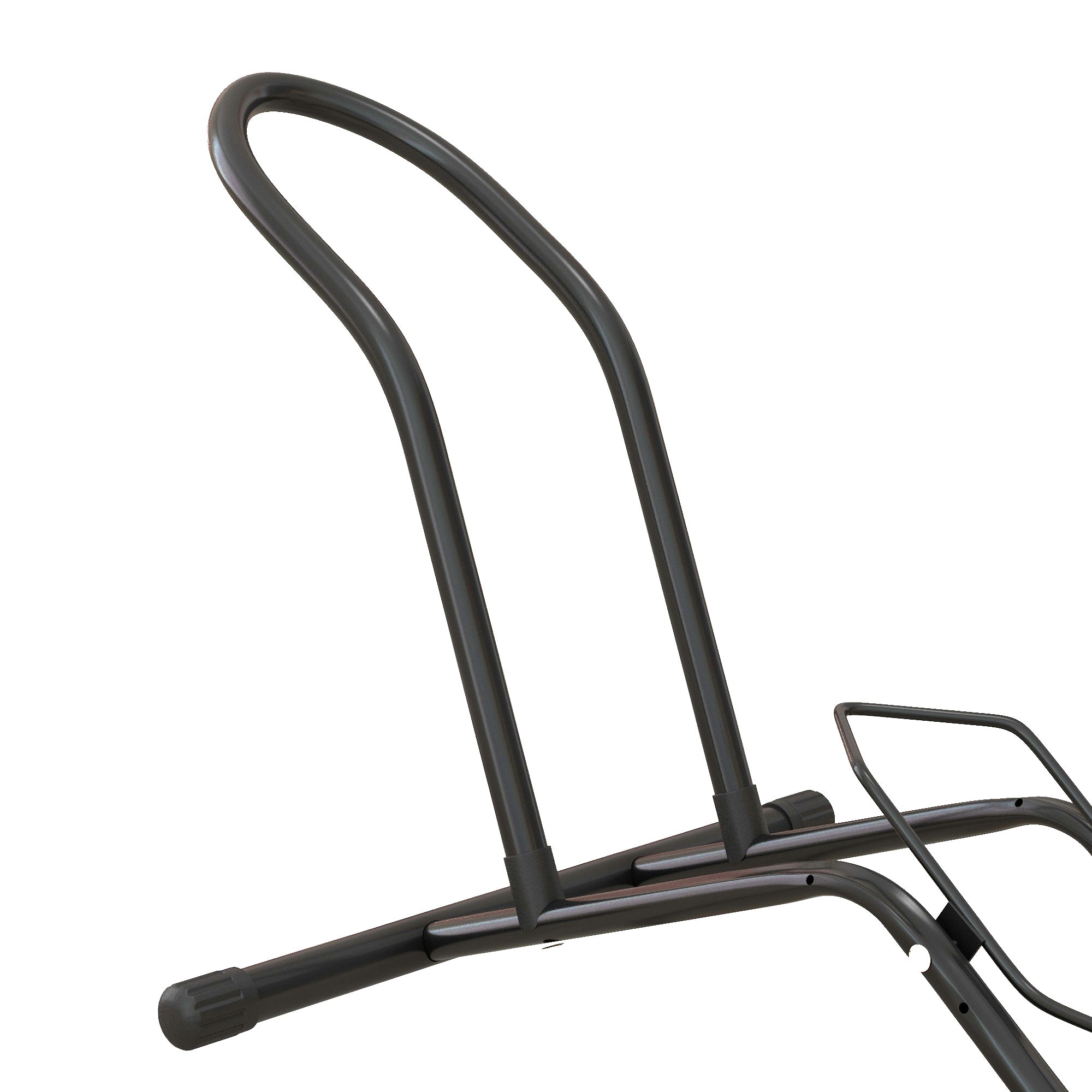 SPORTNOW Bike Parking Rack Steel Bike Stand Floor Bike Rack Portable for Indoor and Outdoor Use 59x41x38 cm Black