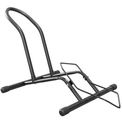 SPORTNOW Bike Parking Rack Steel Bike Stand Floor Bike Rack Portable for Indoor and Outdoor Use 59x41x38 cm Black