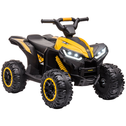 Kids Quad Electric 12V Children’s Quad with Forward, Reverse Function, Music, USB Connection, Horn, LED Headlights 3-6km/h Electric Quad for Kids 3-5 Years Yellow