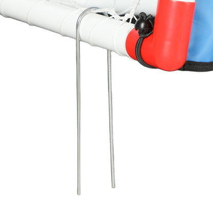 Outdoor Kids Handball Cage, 5 Target Zones Goal, Inflatable Handball, Pump, U-Shaped Ground Stakes, Lightweight Frame