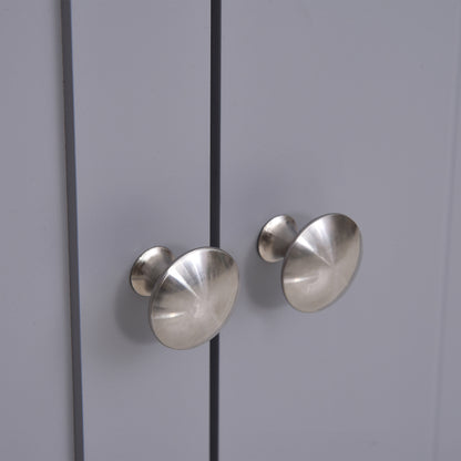 Bathroom Sink Cabinet - sink unit - 2-door cupboard with shelf - dim. 60L x 30W x 60H cm - in gray white wood