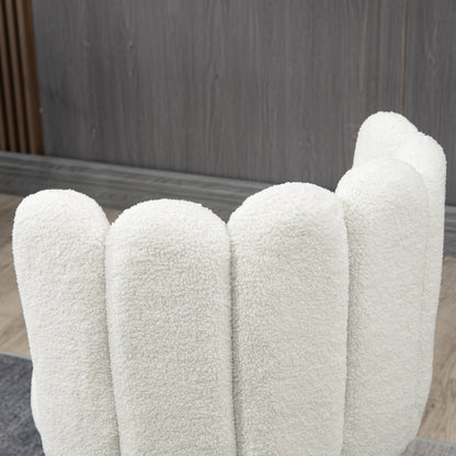 Bar Stools, Set of 2, High Chairs, looped wool effect fabric, steel frame, height 65 cm, with backrest and footrest, easy assembly, high kitchen seat, cream black