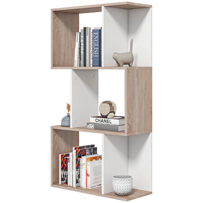 Modern Design Office Bookshelf Wooden 3 Shelves 60 × 24 × 111.4cm