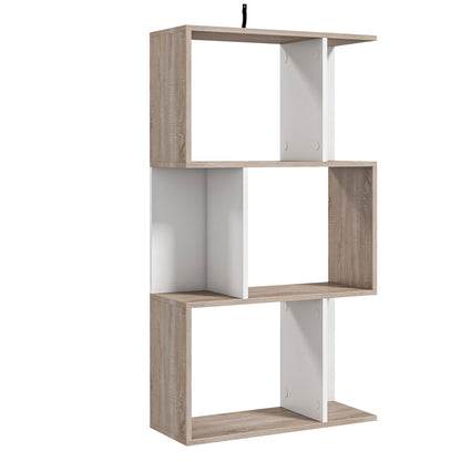 Modern Design Office Bookshelf Wooden 3 Shelves 60 × 24 × 111.4cm