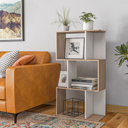 Modern Design Office Bookshelf Wooden 3 Shelves 60 × 24 × 111.4cm