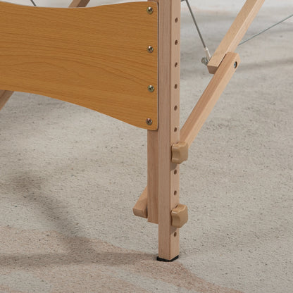 Folding Massage Table Portable Massage Bed with Headrest Beech Wood Frame Physiotherapy Table with Adjustable Height and Carrying Bag 186x60x58-81 cm Cream