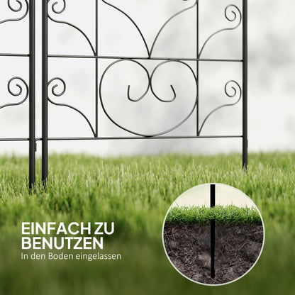 Metal Trellis 2-Piece Set for Planting Rust-Free Trellis with Bird Design for Climbing Plants 19.7x47.2 inches Trellis for Houseplants Plant Trellis for Tomatoes Flowers Climbing Plants Black