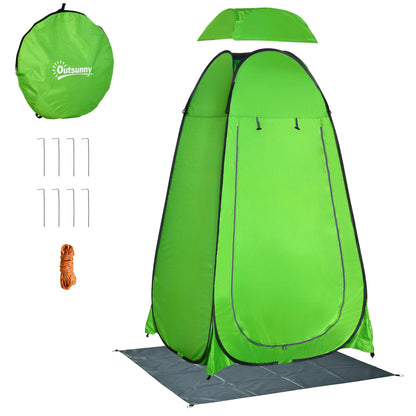 Instant Pop-Up Shower Tent Privacy Portable Tent with 1 Hook Pocket Carrying Bag and UV 20+ for Bathroom Dressing Room Changing Room Toilet 126x124x189 cm Green