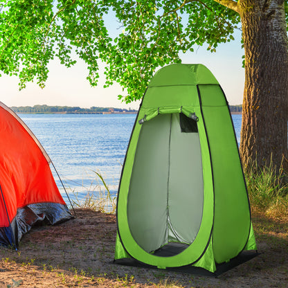 Instant Pop-Up Shower Tent Privacy Portable Tent with 1 Hook Pocket Carrying Bag and UV 20+ for Bathroom Dressing Room Changing Room Toilet 126x124x189 cm Green