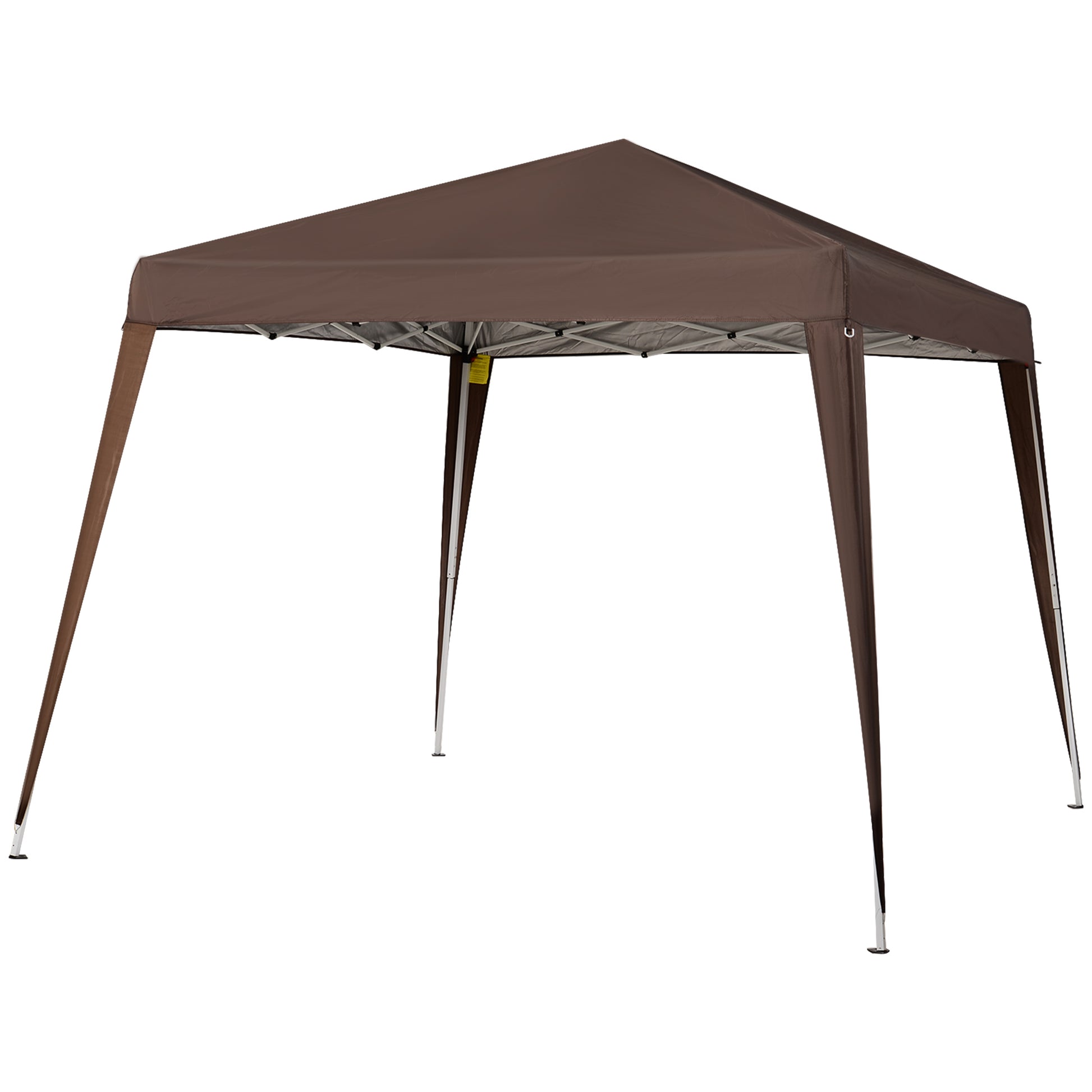 3x3m Garden Gazebo Pop-up Foldable Tent Steel Waterproof Polyester Anti-UV with Chocolate Carry Bag