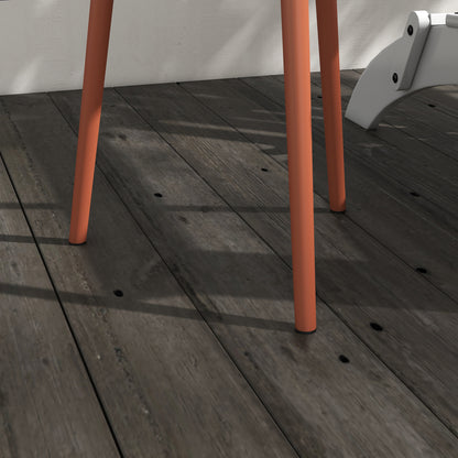 Garden Side Table, weatherproof outdoor table with raised edge, steel balcony table, round coffee table loadable up to 20kg, Ø40x50H cm, coffee table for outdoor indoor balcony terrace Red