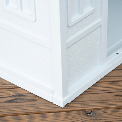 White Outdoor Dog House for Small and Medium Dogs - 65 x 75.7 x 63 cm