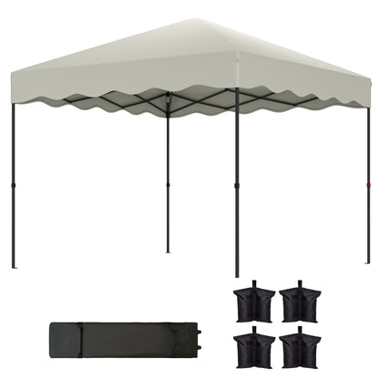 Pavilion approx. 3x3m, water-repellent Stable Winterproof Pop-up Folding Pavilion with UV Protection 50+, Foldable Party Tent Garden Canopy with Rolling Bag, Garden Pavilion for Camping Garden, Cream White