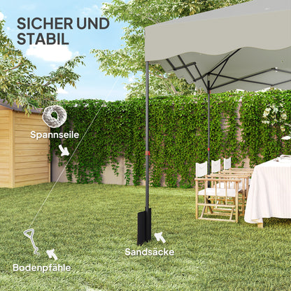 Pavilion approx. 3x3m, water-repellent Stable Winterproof Pop-up Folding Pavilion with UV Protection 50+, Foldable Party Tent Garden Canopy with Rolling Bag, Garden Pavilion for Camping Garden, Cream White