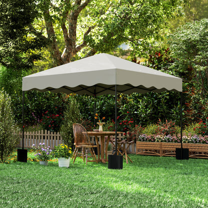 Pavilion approx. 3x3m, water-repellent Stable Winterproof Pop-up Folding Pavilion with UV Protection 50+, Foldable Party Tent Garden Canopy with Rolling Bag, Garden Pavilion for Camping Garden, Cream White