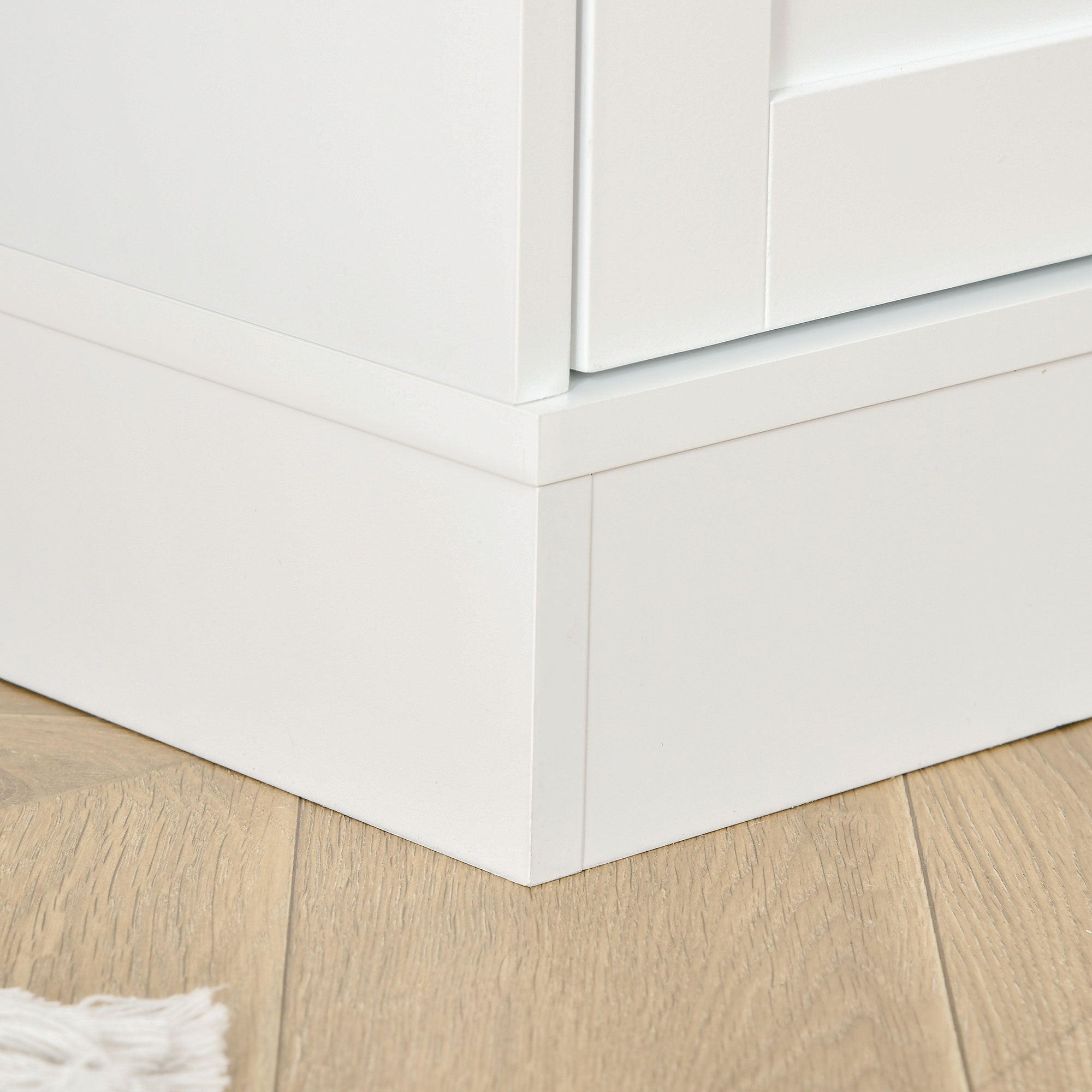 Bookcase 178.5 cm High Cabinet Display Cabinet with Glass Door 6 Shelves Kitchen Cabinet for Living Room Kitchen White