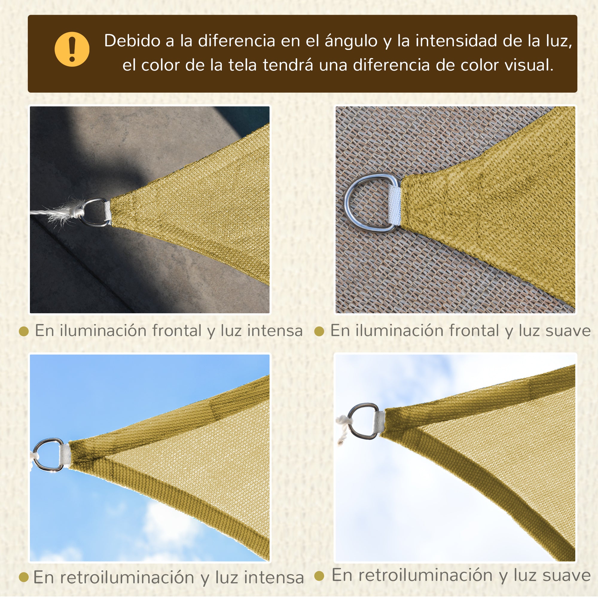 Rectangular Sun Shade Sail 20x13 ft Patio Shade UV Protection for Outdoor Garden Beige