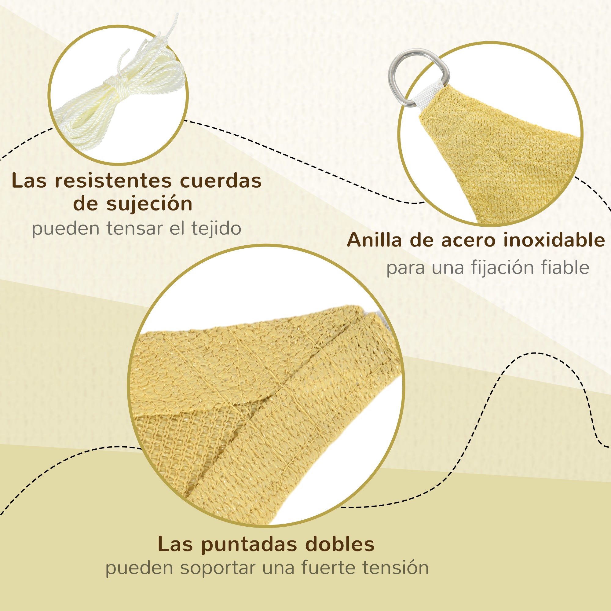 Rectangular Sun Shade Sail 20x13 ft Patio Shade UV Protection for Outdoor Garden Beige