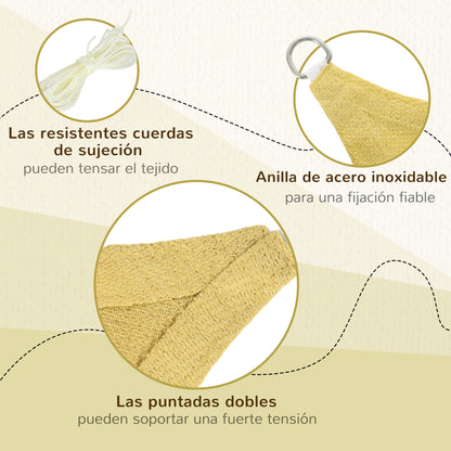 Rectangular Sun Shade Sail 20x13 ft Patio Shade UV Protection for Outdoor Garden Beige
