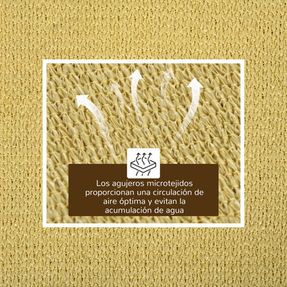 Rectangular Sun Shade Sail 20x13 ft Patio Shade UV Protection for Outdoor Garden Beige