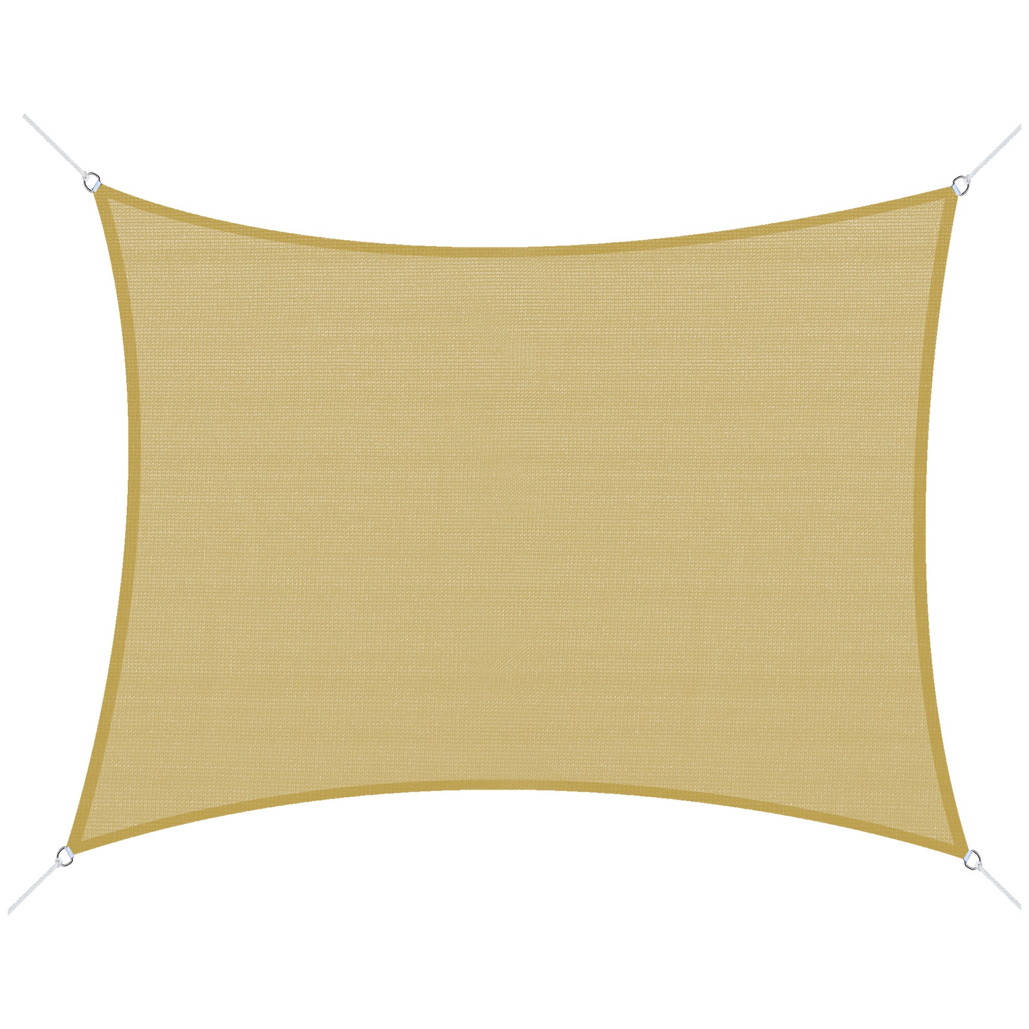 Rectangular Sun Shade Sail 20x13 ft Patio Shade UV Protection for Outdoor Garden Beige