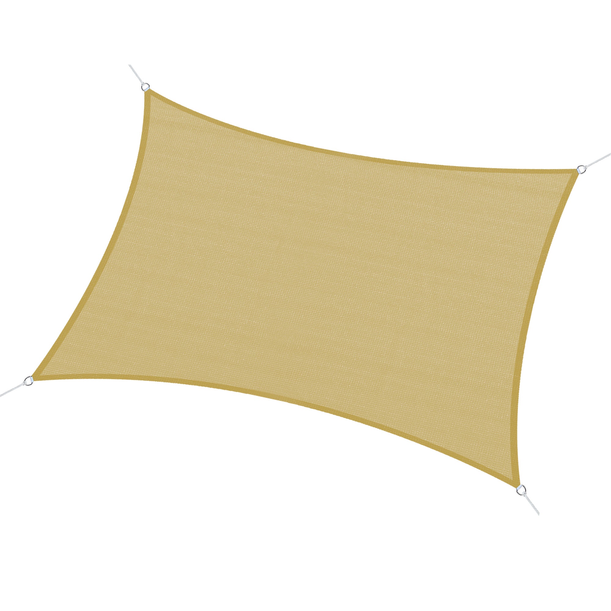 Rectangular Sun Shade Sail 20x13 ft Patio Shade UV Protection for Outdoor Garden Beige