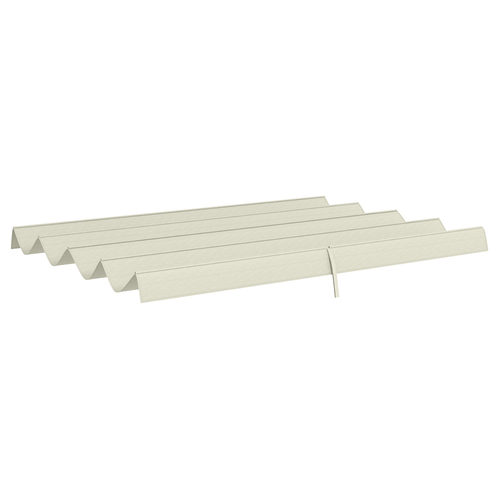Replacement Canopy for 2.85 x 2 m Pergola, water-repellent retractable Wave Canopy with rain drainage holes, UV protection 30+, winterproof sunshade cover for garden, balcony, terrace, Cream White
