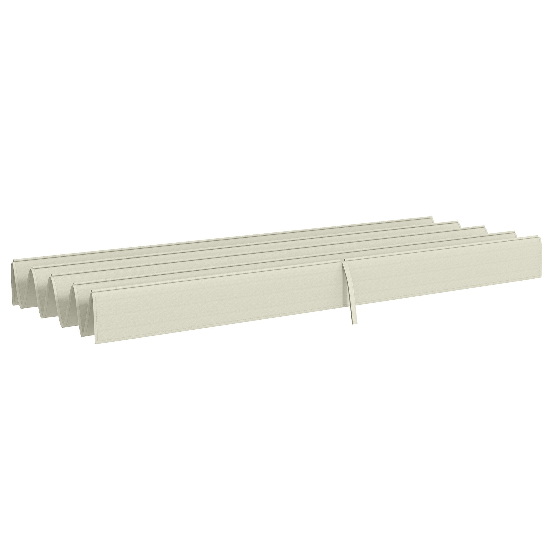 Replacement Canopy for 2.85 x 2 m Pergola, water-repellent retractable Wave Canopy with rain drainage holes, UV protection 30+, winterproof sunshade cover for garden, balcony, terrace, Cream White