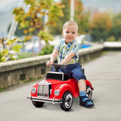 Slide Car, Kids Vehicle, Slider Vehicle with Storage Space, Children's Car with Tilt Protection Slider for 18-48 Months Children, Red, 77.5 x 41.5 x 45 cm